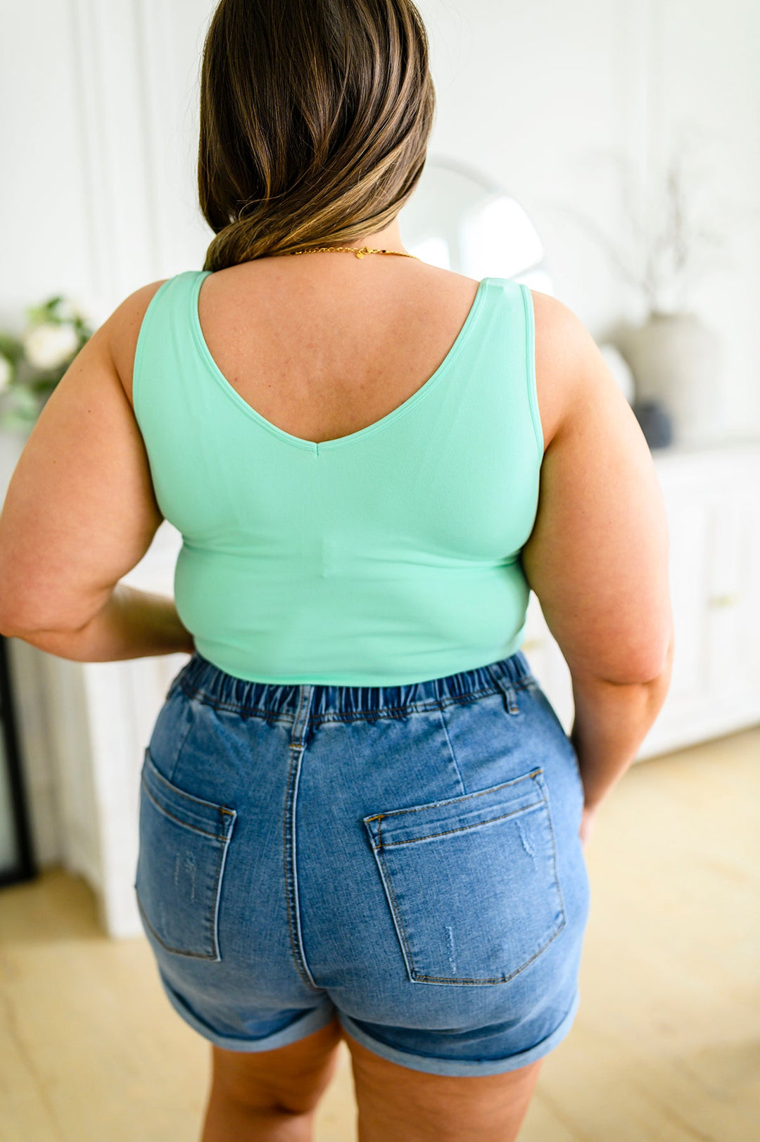 The Basics Long Line Reversible Tank in Mint