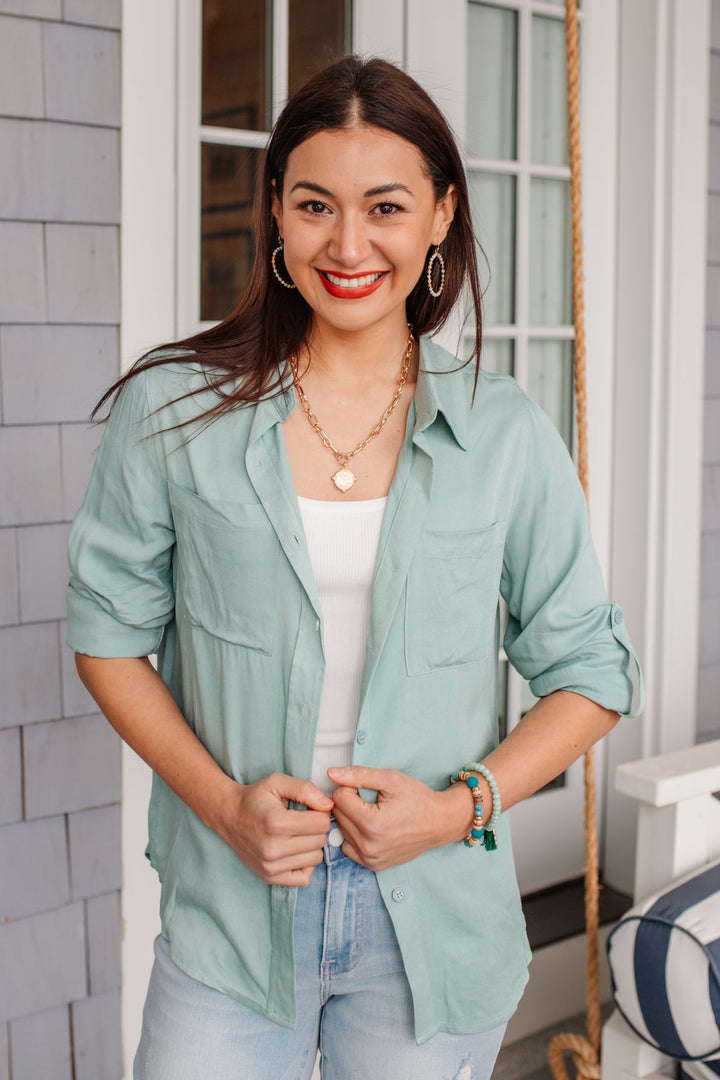 Unwavering Confidence Blouse in Light Blue