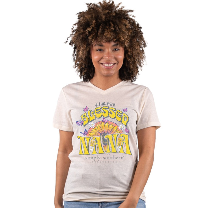 'Simply Blessed Nana' Short Sleeve V-Neck Tee by Simply Southern