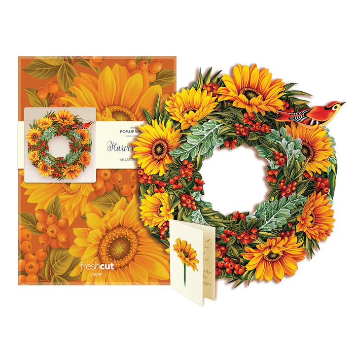 Harvest Wreath Pop Open Greeting Card