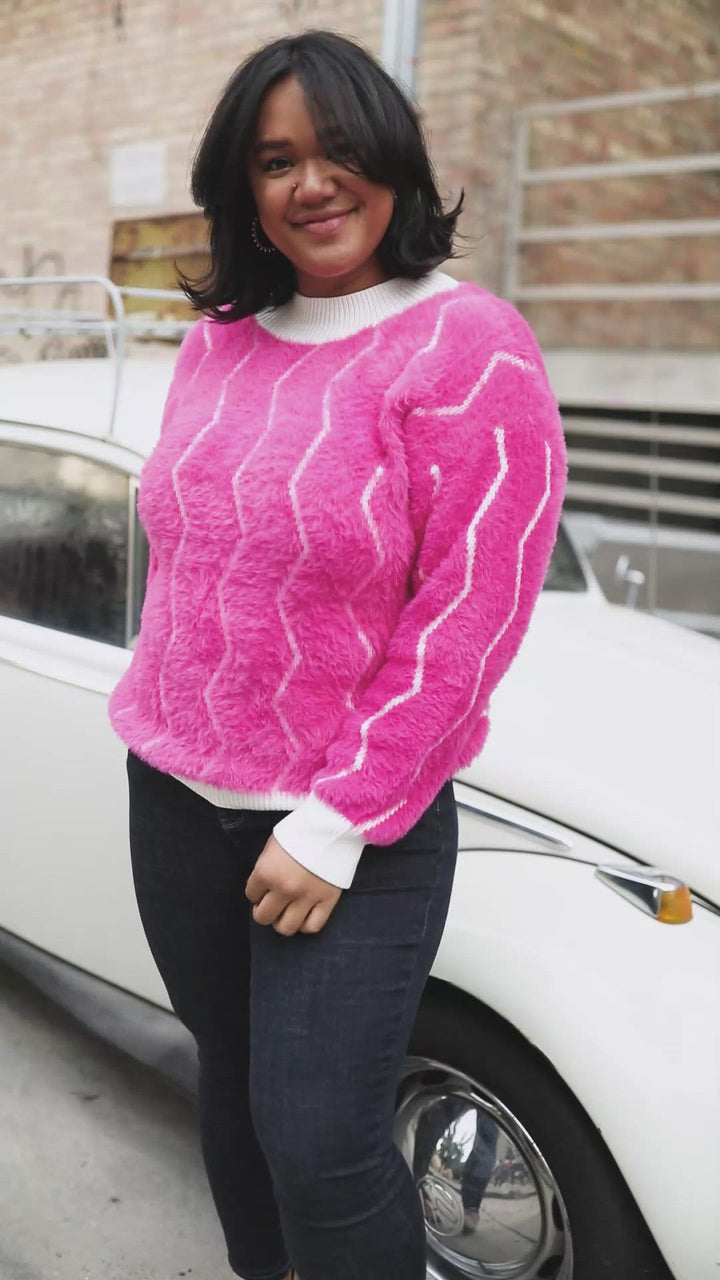 Pop Culture Zig Zag Sweater