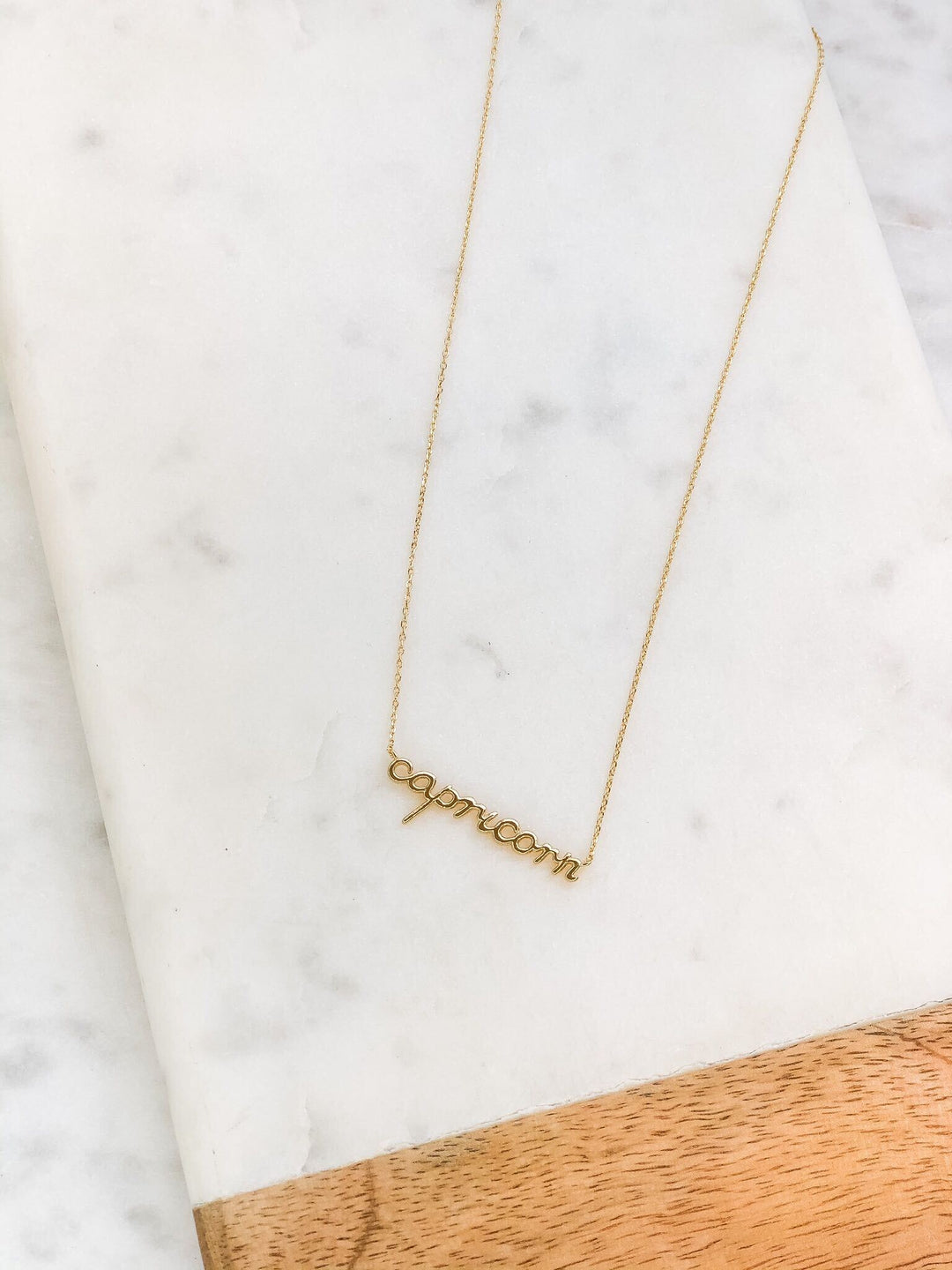 Zodiac Name Plate Necklaces