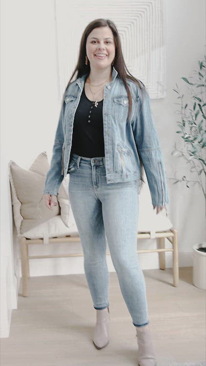 On The Fringe Jacket in Denim