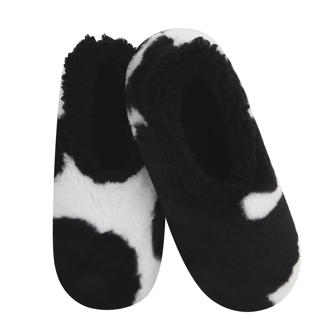 Snoozies! Slippers - Holy Cow Black