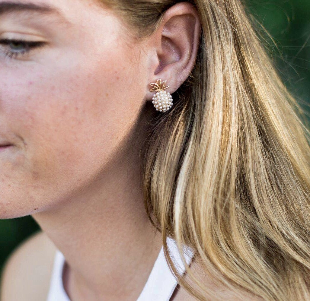 Pineapple Pearl Earrings