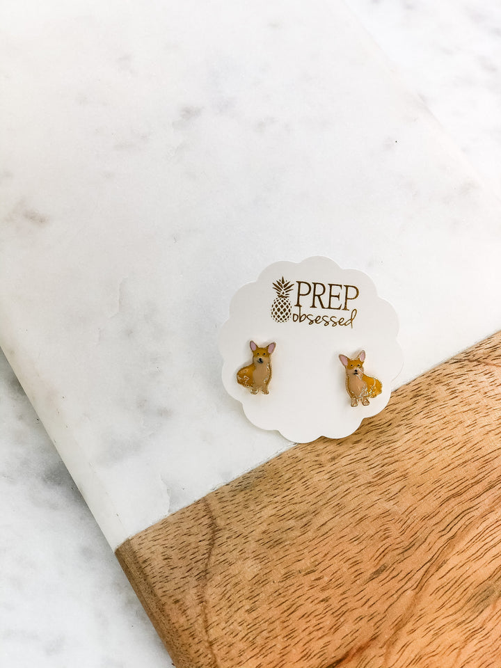 Signature Pet Enamel Studs by Prep Obsessed - Corgi