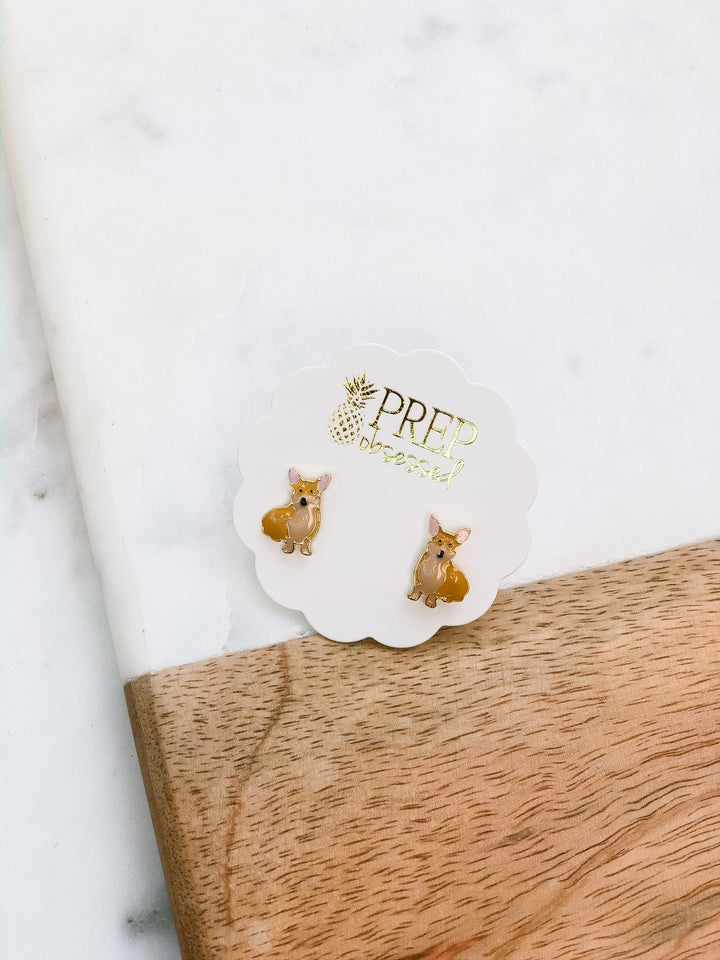 Signature Pet Enamel Studs by Prep Obsessed - Corgi