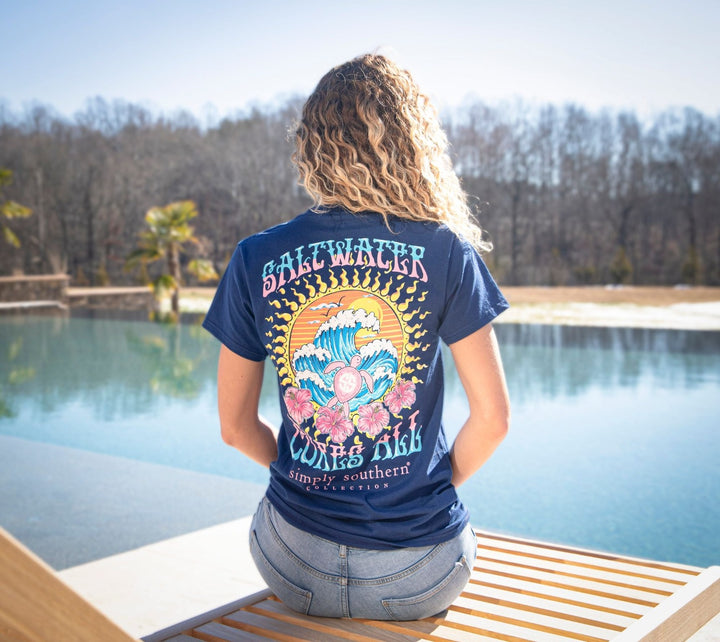 'Salt Water Cures All' Short Sleeve Tee by Simply Southern